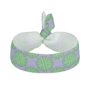 Green Flower Ribbon by Kenneth Yoncich Ribbon Hair Tie