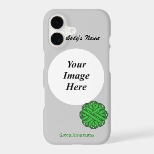 Green Flower Ribbon Template by Kenneth Yoncich iPhone 17 Case