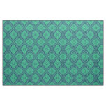 "Green flowers” bohemian arabesque pattern Fabric