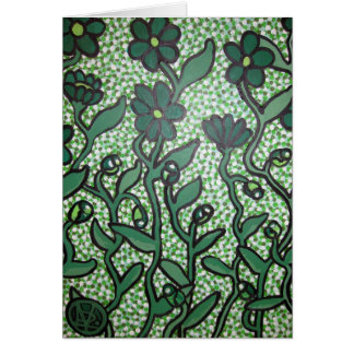 Green Flowers Cards