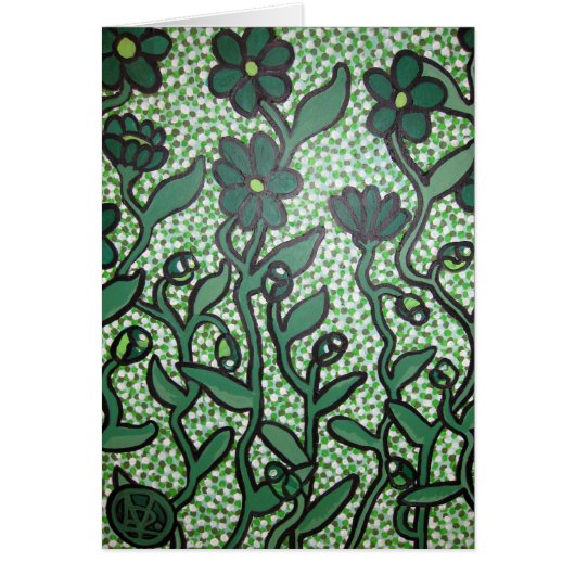 Green Flowers Cards (Front)