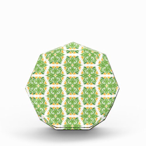 Green Flowers Pattern Of Flowers Floral Pattern Acrylic Award