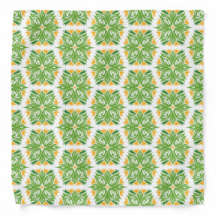 Green Flowers, Pattern Of Flowers, Floral Pattern Bandana