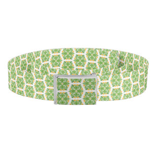 Green Flowers, Pattern Of Flowers, Floral Pattern Belt