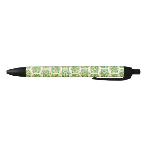 Green Flowers Pattern Of Flowers Floral Pattern Black Ink Pen