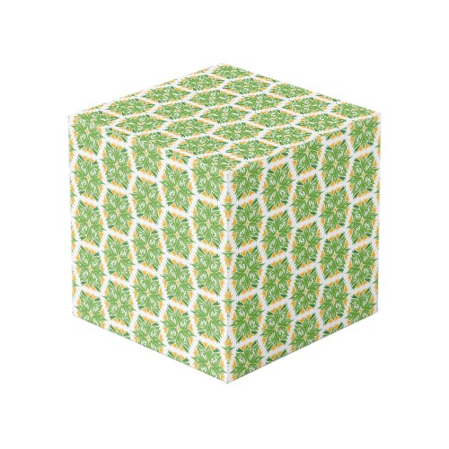 Green Flowers Pattern Of Flowers Floral Pattern Cube