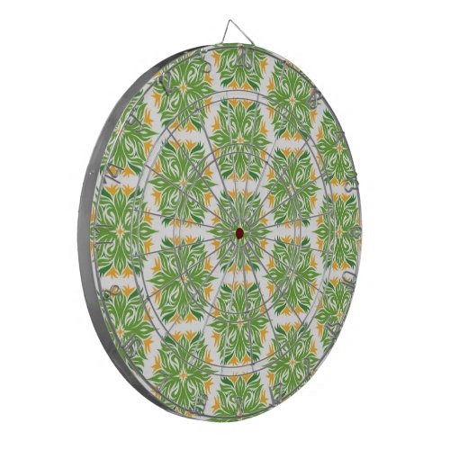 Green Flowers Pattern Of Flowers Floral Pattern Dart Board