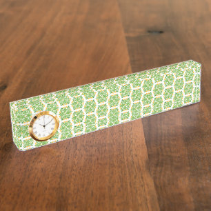 Green Flowers, Pattern Of Flowers, Floral Pattern Desk Name Plate