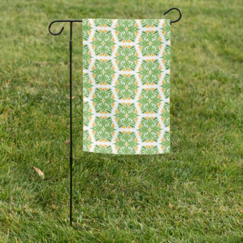 Green Flowers Pattern Of Flowers Floral Pattern Garden Flag