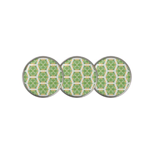 Green Flowers Pattern Of Flowers Floral Pattern Golf Ball Marker