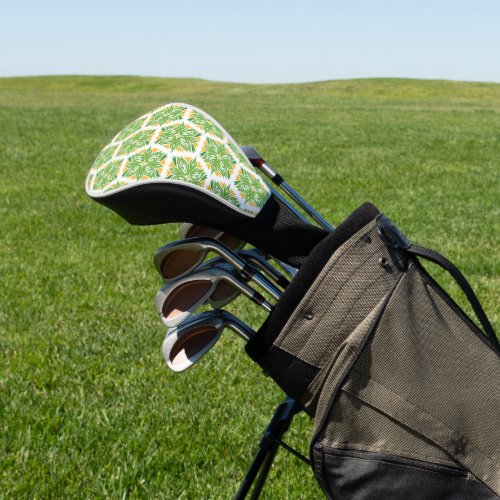 Green Flowers Pattern Of Flowers Floral Pattern Golf Head Cover