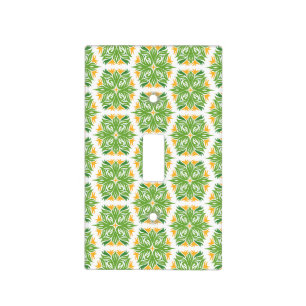 Green Flowers, Pattern Of Flowers, Floral Pattern Light Switch Cover
