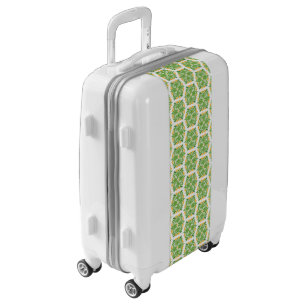 Green Flowers, Pattern Of Flowers, Floral Pattern Luggage