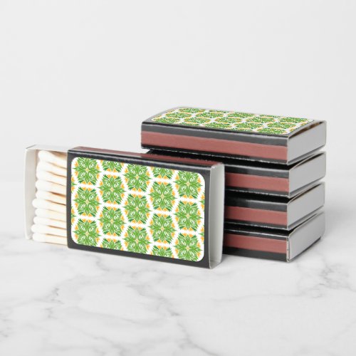 Green Flowers Pattern Of Flowers Floral Pattern Matchboxes