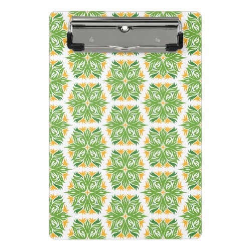 Green Flowers Pattern Of Flowers Floral Pattern Mini Clipboard