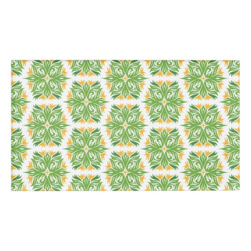 Green Flowers Pattern Of Flowers Floral Pattern Name Tag