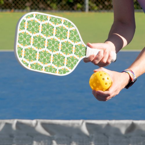 Green Flowers Pattern Of Flowers Floral Pattern Pickleball Paddle