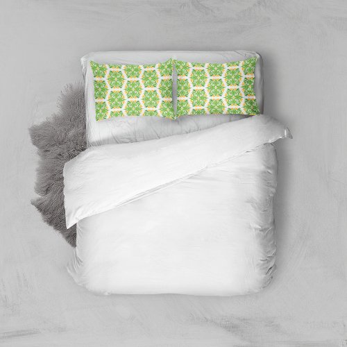 Green Flowers Pattern Of Flowers Floral Pattern Pillow Case