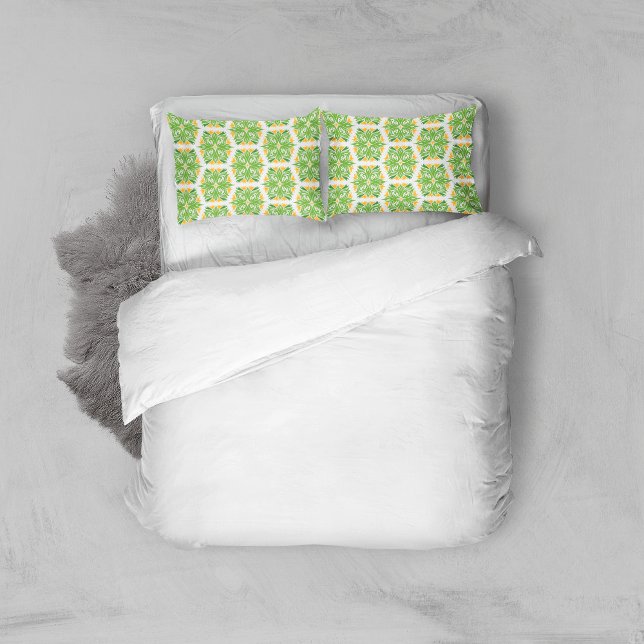 Green Flowers, Pattern Of Flowers, Floral Pattern Pillow Case (Creator Uploaded)
