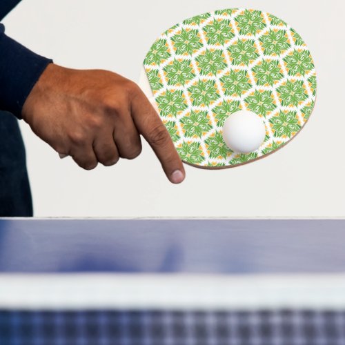 Green Flowers Pattern Of Flowers Floral Pattern Ping Pong Paddle