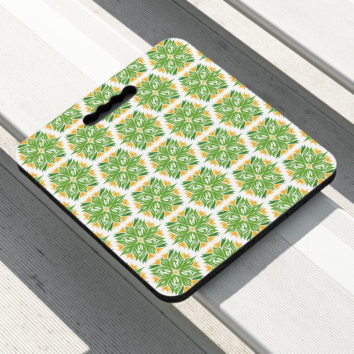 Green Flowers Pattern Of Flowers Floral Pattern Seat Cushion