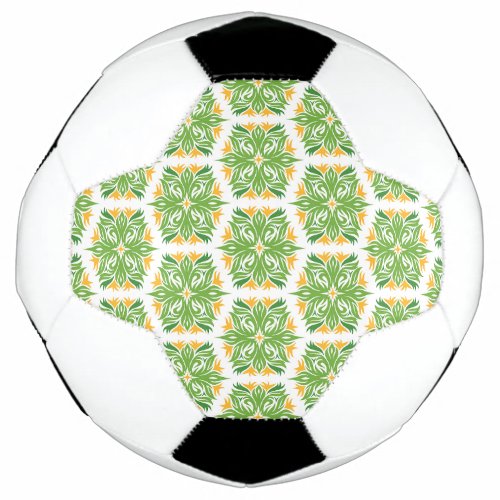 Green Flowers Pattern Of Flowers Floral Pattern Soccer Ball