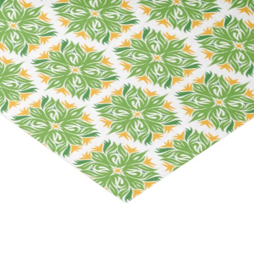 Green Flowers Pattern Of Flowers Floral Pattern Tissue Paper