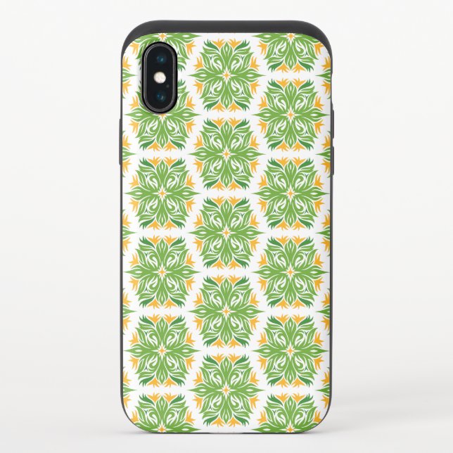 Green Flowers, Pattern Of Flowers, Floral Pattern Uncommon iPhone Case (Back)