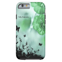 Green Flowers Personalized Tough iPhone 6 Case