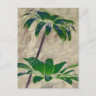 Green Flowers Postcard