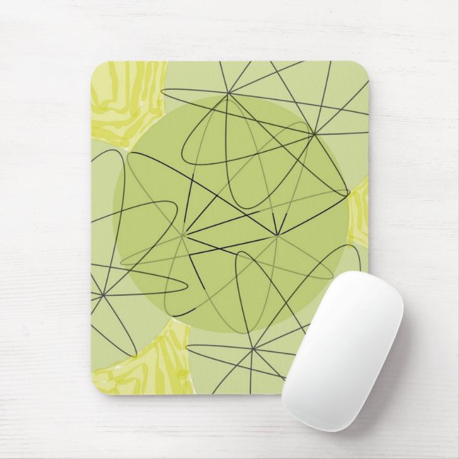 Green Flows   Mouse Pad (With Mouse)