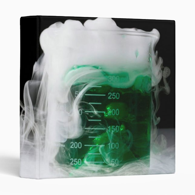 Green Fluid Beaker Gas 3 Ring Binder (Front/Spine)