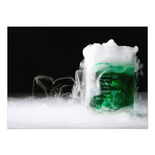 Green Fluid Beaker Gas Photo Print