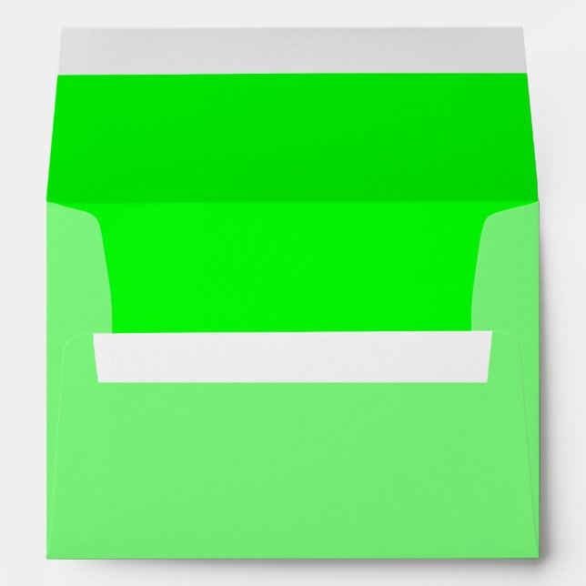 Green Fluo Neon Color Customize This! Envelope (Back (Bottom))