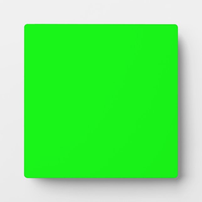 Green Fluo Neon Color Customize This! Plaque (Front)