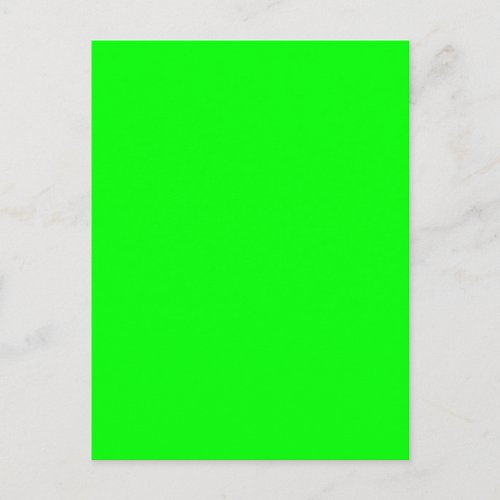 Green Fluo Neon Color Customize This Postcard