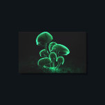 Green Fluorescence Canvas Print<br><div class="desc">I created this "shamrock green" version of my iconic mushrooms for St. Patrick's Day 2015.</div>