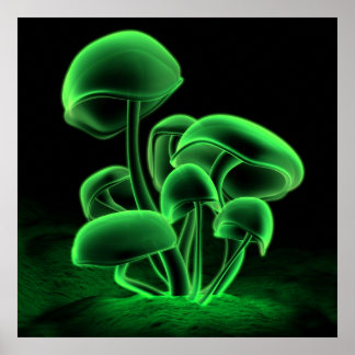 Green Fluorescence (Square) Poster