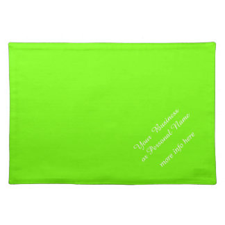 green fluorescent solid color cloth placemat