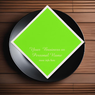 green fluorescent solid color napkins