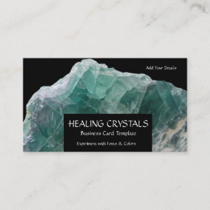 Green Fluorite Crystal Healing Crystals Business Card