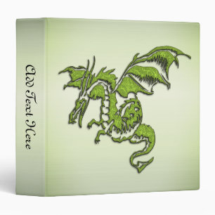 Green Flying Dragon 3 Ring Binder