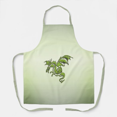 Green Flying Dragon  Apron