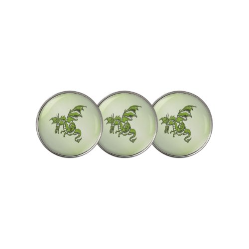 Green Flying Dragon  Golf Ball Marker