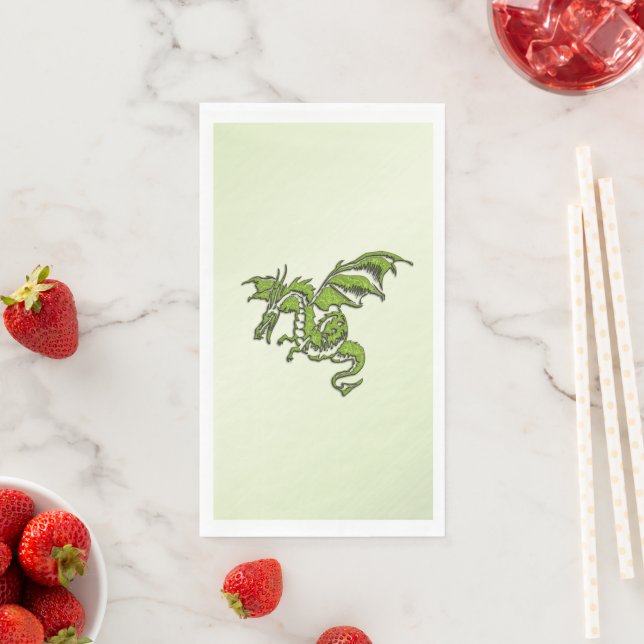 Green Flying Dragon  Paper Guest Towels (Insitu)
