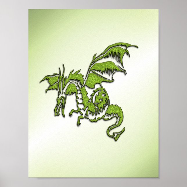 Green Flying Dragon  Poster (Front)