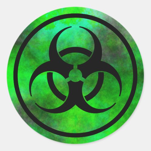 Green Fog Biohazard Symbol Sticker
