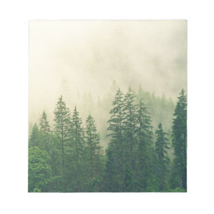 Green Foggy Rocky Mountains Colorado USA Adventure Notepad