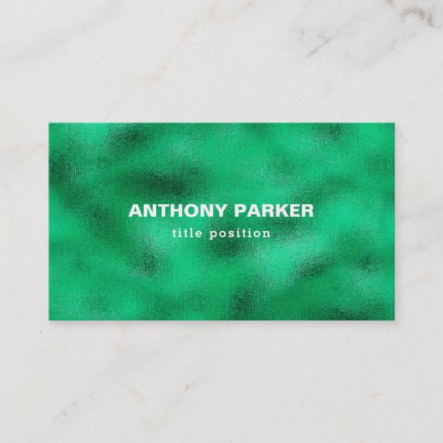 Green Foil Business Card (Front)
