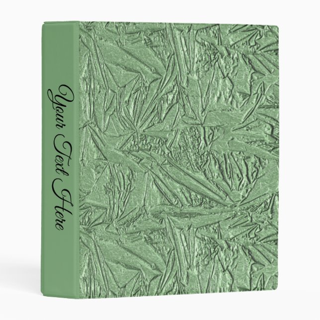 Green Foil Design Mini Binder (Front/Spine)